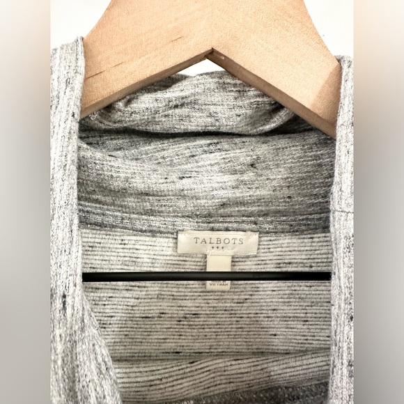 Talbots Long Sleeve Cowl Neck Space Dye Pullover Gray Size Small - Picture 4 of 5
